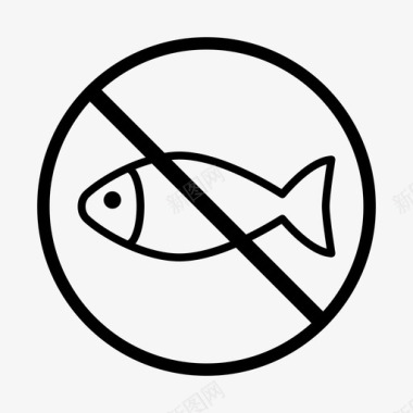没有鱼鱼过敏食物过敏图标图标