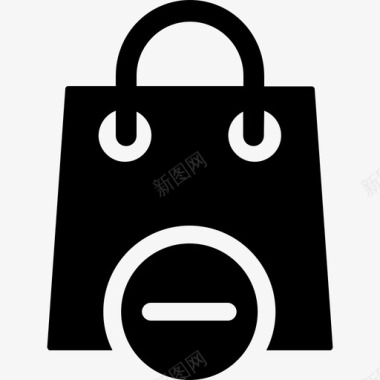 电子商务删除购物袋减号删除图标图标