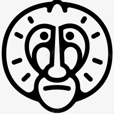 曼陀罗脸狒狒猴子图标图标