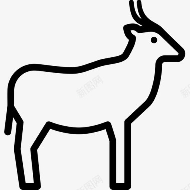 羚羊非洲动物图标图标