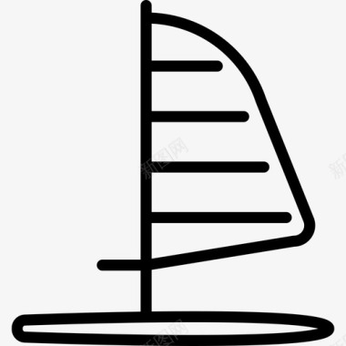 风帆冲浪板运动帆船图标图标