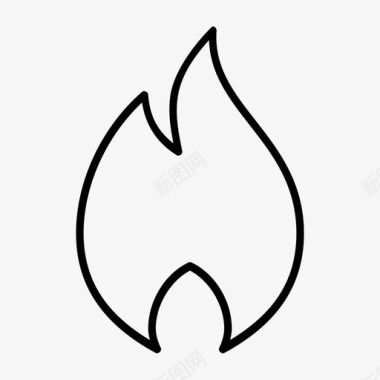热的燃烧的火的图标图标