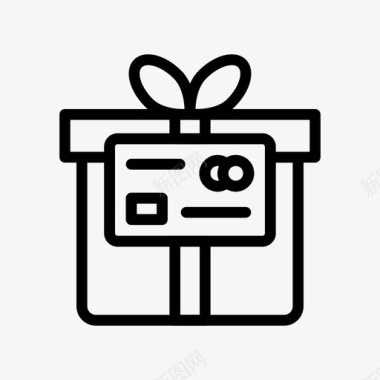 礼物包装飘带礼物盒子发展图标图标