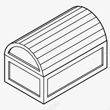 宝箱矢量宝箱保险箱集装箱图标图标