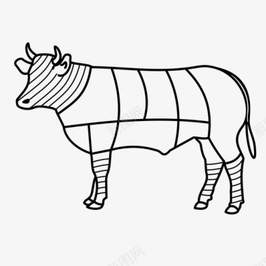 牛肉片烹饪图标图标