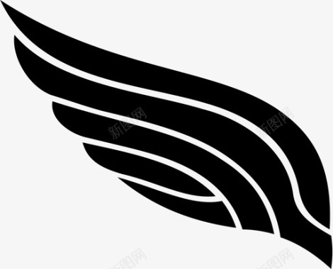 飞翔的鸟翅膀天使的翅膀鸟的翅膀图标图标