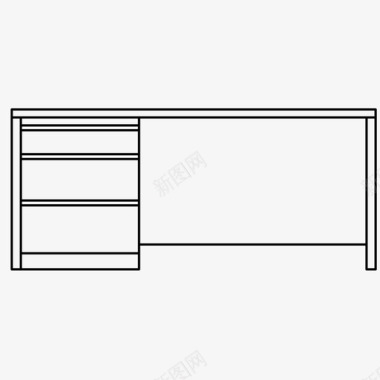 懒人书桌书桌柜台家具图标图标