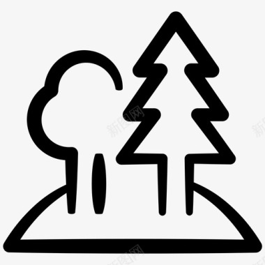 森林森林森林公园森林树图标图标