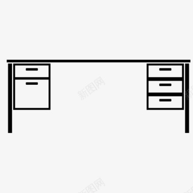 懒人书桌书桌柜台家具图标图标