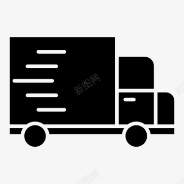 快速交货商业卡车图标图标