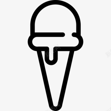 冰激凌融化食品糖果店图标图标