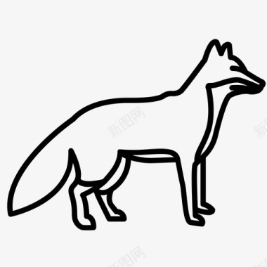 红狐狸身体小狐狸图标图标