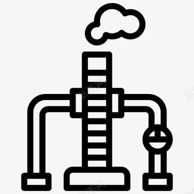 替代能源烟囱能源工业图标图标