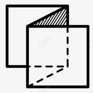 折叠传单折纸图标图标
