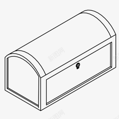 保险素材宝箱保险箱集装箱图标图标