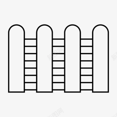 篱笆篱笆栅栏花园图标图标