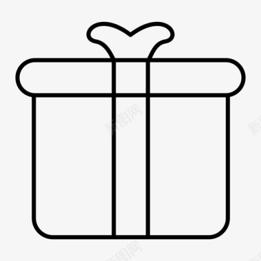 生日的气球礼品生日盒子图标图标