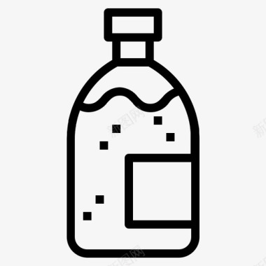柠檬汽水汽水瓶饮料食物图标图标