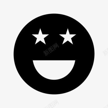 幸福祥和微笑表情脸图标图标