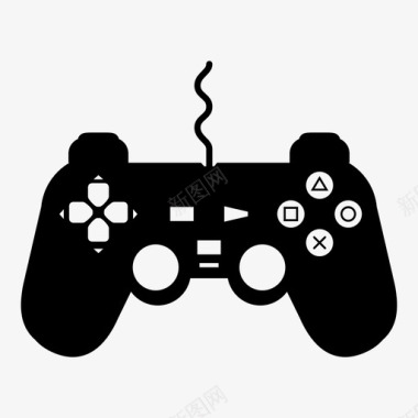 微电脑控制playstation控制器游戏图标图标