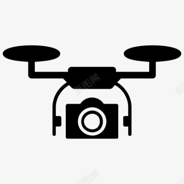 无人机汽车照相机图标图标