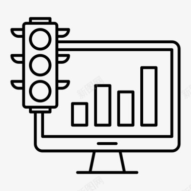 兴趣的引擎增长流量监控报告图标图标