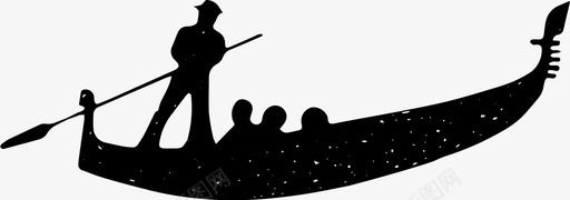 旅游标志贡多拉船运河船图标图标