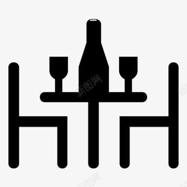 桌子酒吧椅子图标图标