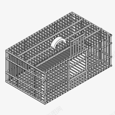 鸟笼欧式鸟笼捕获宠物图标图标