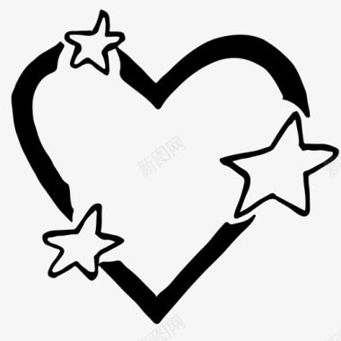 心与星爱情人图标图标