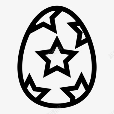 复活节彩蛋食物星星图标图标