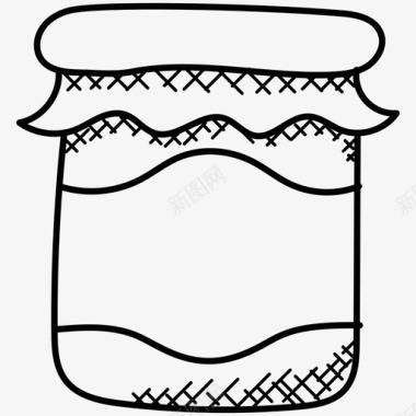 蜂蜜罐食物有机饮食图标图标