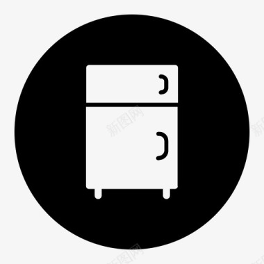 冰箱家电家电黑圈图标图标