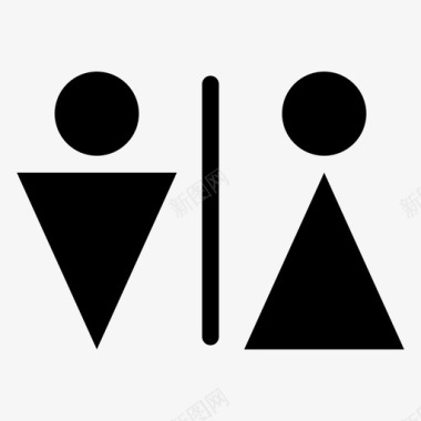 厕所标志性别图标图标