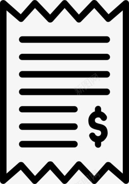 收据发票帐单收据图标图标