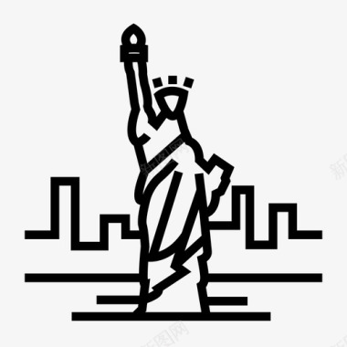 纽约自由女神像美国地标图标图标