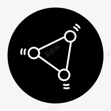 全套系统连接链路网络图标图标