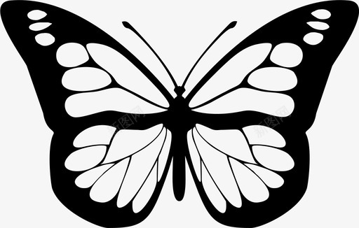 蝴蝶美丽彩色图标图标