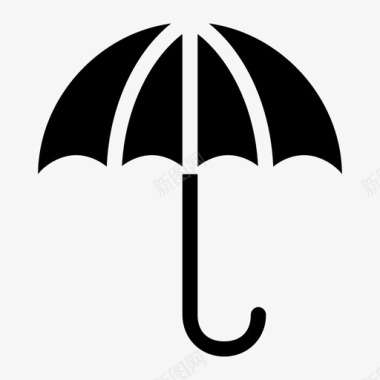 伞撑开伞伞保护图标图标
