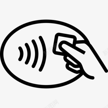 NFC互联系统非接触式手动nfc图标图标