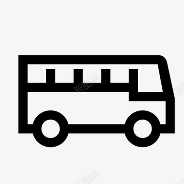 公共交通标识公共汽车公共交通交通工具图标图标