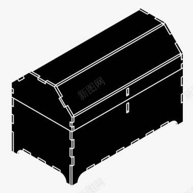木质宝箱宝箱保险箱集装箱图标图标