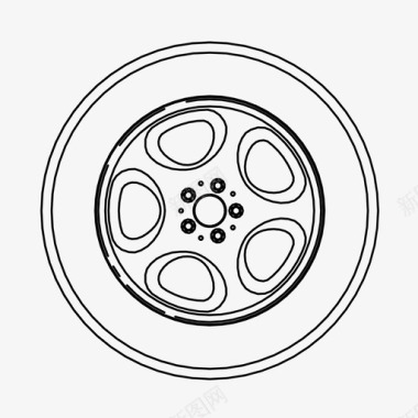 定制广告车轮汽车轮胎定制图标图标