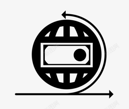 全球分布图投资回报经济资金图标图标