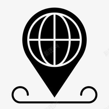 全球定位业务gps图标图标