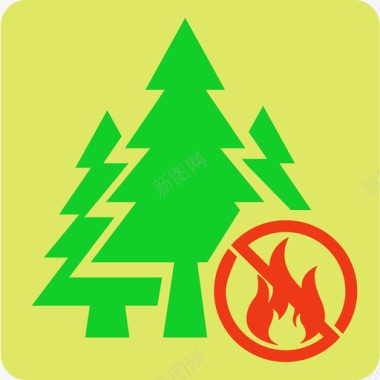 森林森林防火图标
