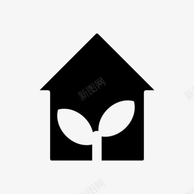 房子绿房子家图标图标