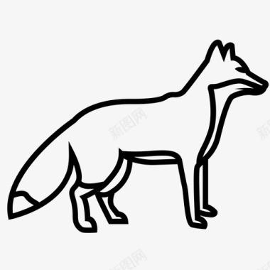 红狐狸身体小狐狸图标图标