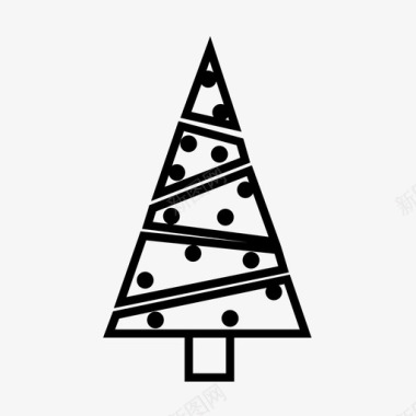 圣诞树针叶树装饰树图标图标