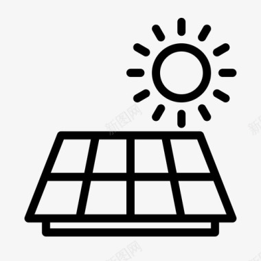 绿色太阳能板能源地球生态图标图标